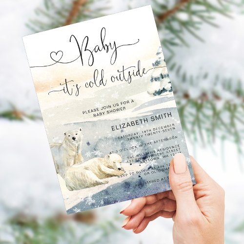 Baby Its Cold Outside Baby Shower Invitation