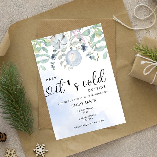 Baby its cold outside baby shower invitation