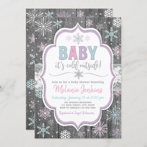 Baby Its Cold Outside Baby Shower Invitation