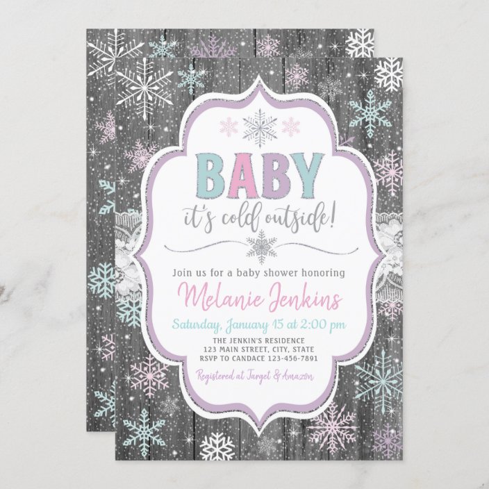 Baby It S Cold Outside Baby Shower Invitation Zazzle Com