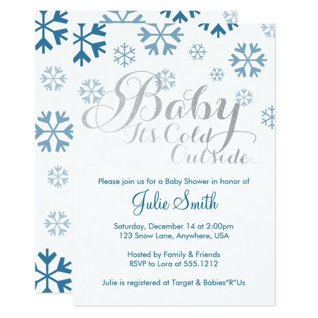 Baby It's Cold Outside Baby Shower Invitation