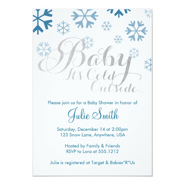 Baby It's Cold Outside Baby Shower Invitation