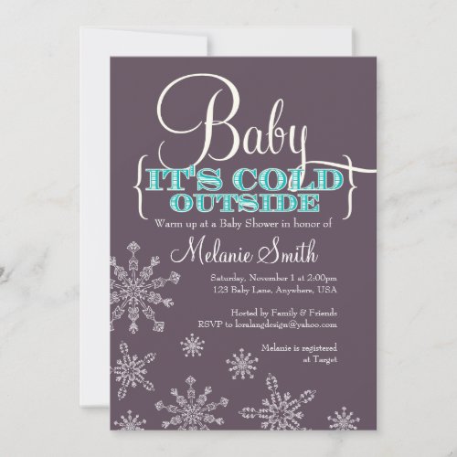 Baby It's Cold Outside Baby Shower Invitation