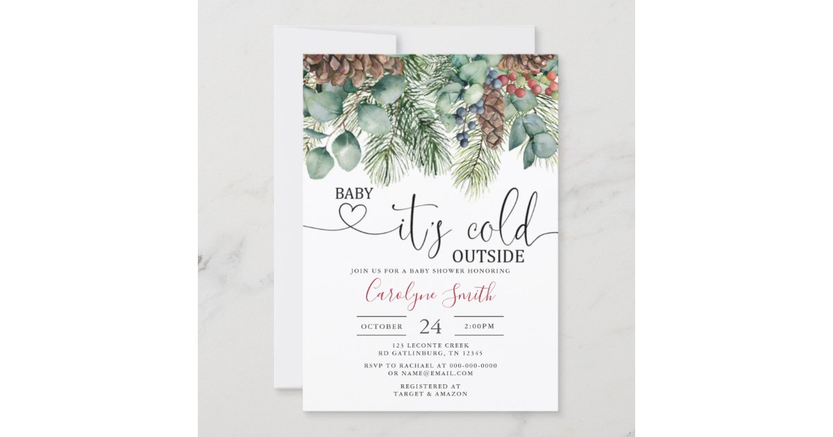 Baby its cold outside Baby Shower Invitation | Zazzle