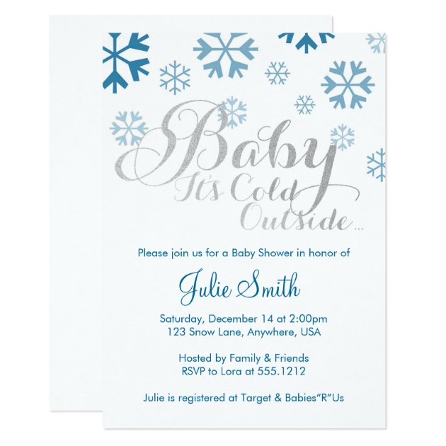 Baby It's Cold Outside Baby Shower Invitation