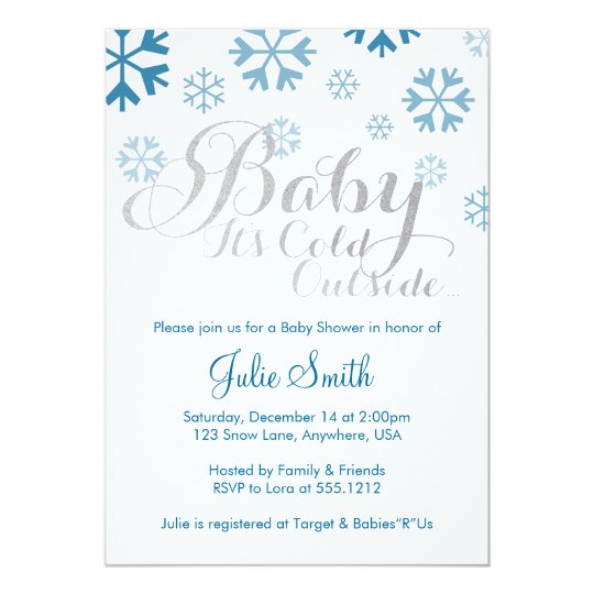 Baby It's Cold Outside Baby Shower Invitations 10