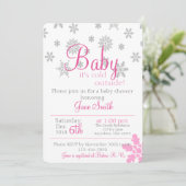Baby Its Cold Outside Baby Shower Invitation (Standing Front)