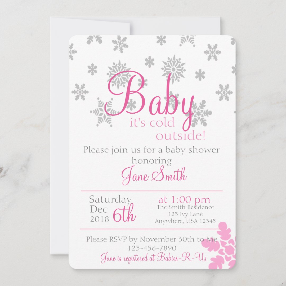 Baby Its Cold Outside Baby Shower Invitation | Zazzle