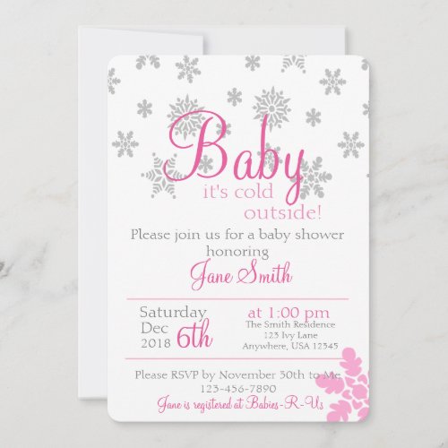 Baby Its Cold Outside Baby Shower Invitation