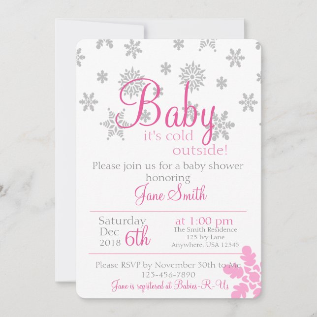 Baby Its Cold Outside Baby Shower Invitation (Front)