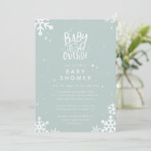 Baby its cold outside baby shower invitation (Standing Front)