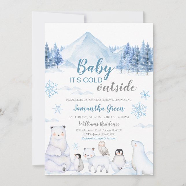 Baby It's Cold Outside Baby Shower Invitation (Front)
