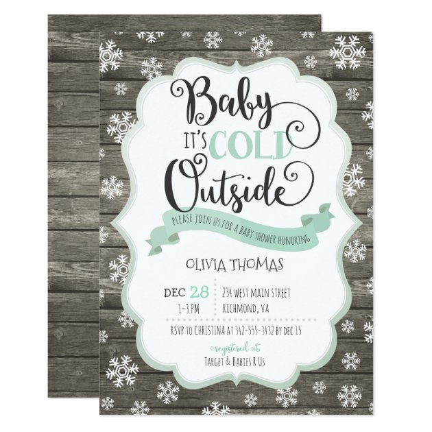 Baby It's Cold Outside Baby Shower Invitation