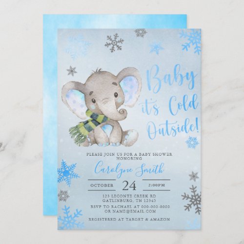 Baby Its Cold Outside Baby Shower Invitation