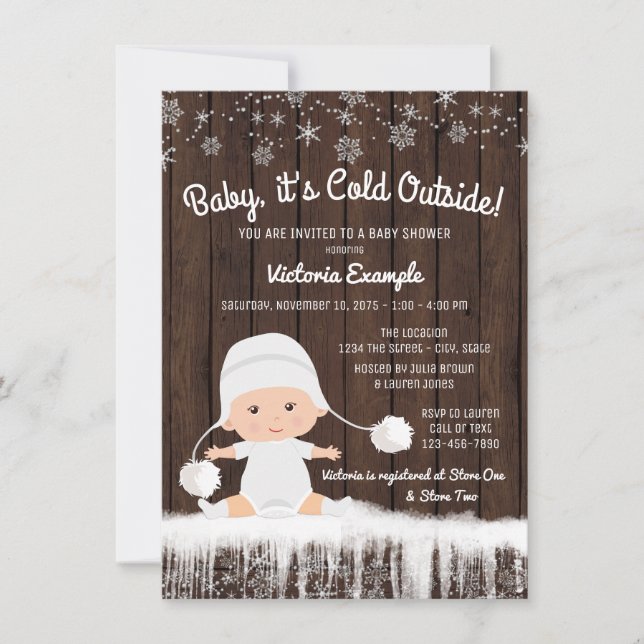 Baby its Cold Outside Baby Shower Invitation (Front)