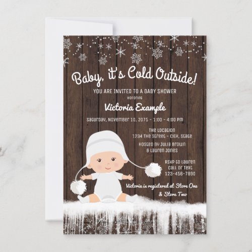 Baby its Cold Outside Baby Shower Invitation