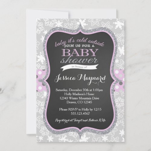 baby its cold outside baby shower invitation