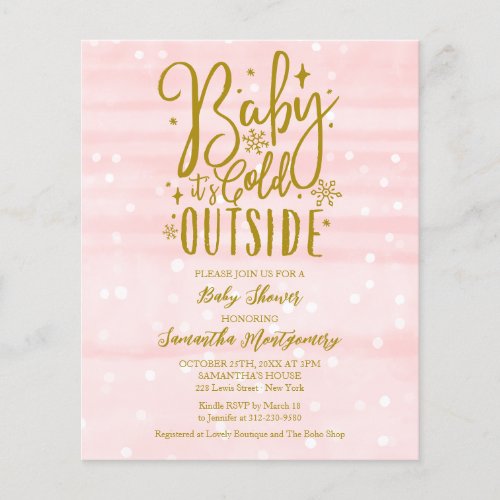 Baby Its Cold Outside Baby Shower Invitation