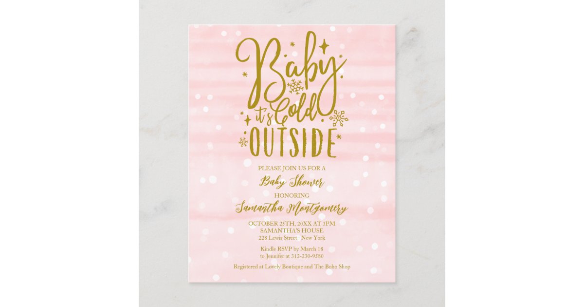 Baby It's Cold Outside Baby Shower Invitation Zazzle