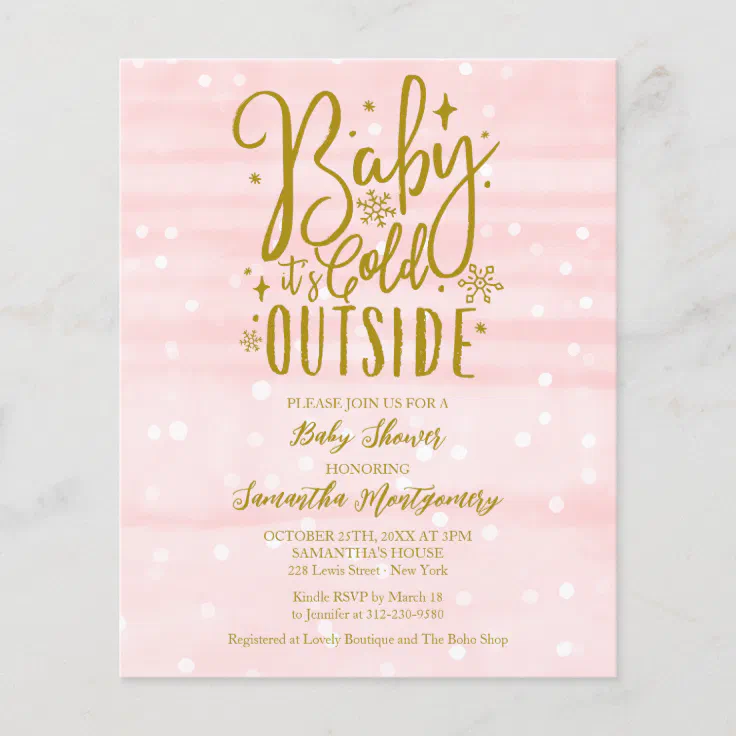 Baby It's Cold Outside Baby Shower Invitation Zazzle