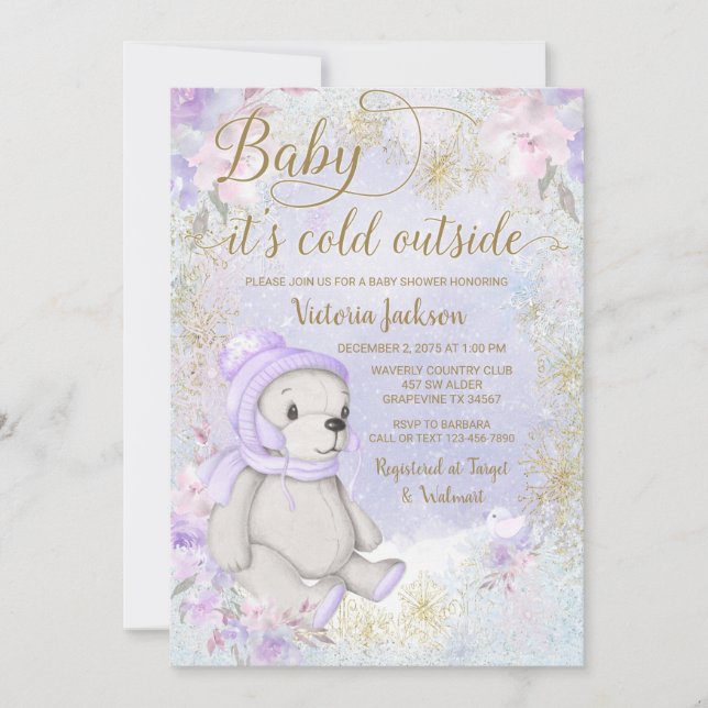 Baby Its Cold Outside Baby Shower Invitation (Front)