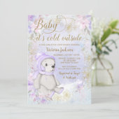 Baby Its Cold Outside Baby Shower Invitation (Standing Front)