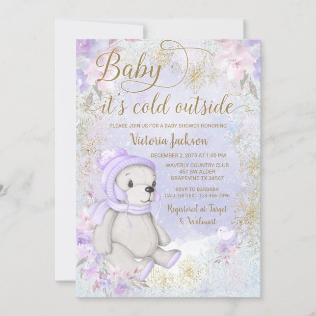 Baby Its Cold Outside Baby Shower Invitation (Front)