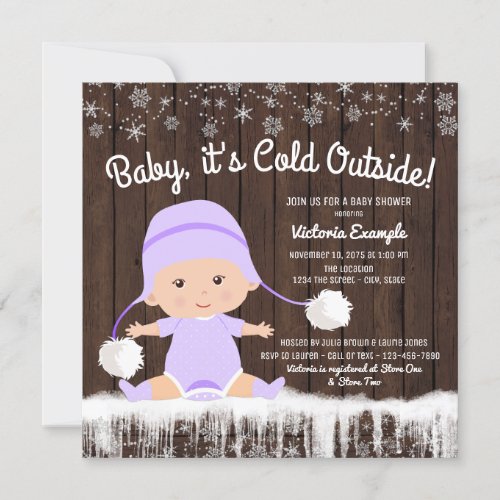 Baby its Cold Outside Baby Shower Invitations