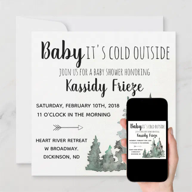 Baby It's Cold Outside Baby Shower Invitations Zazzle
