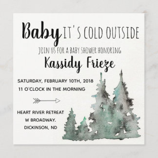 Baby It's Cold Outside Baby Shower Invitations