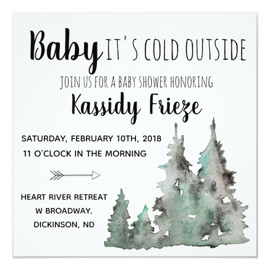 Baby It's Cold Outside Baby Shower Invitations