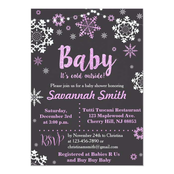 Baby It's Cold Outside Baby Shower Invitations 9