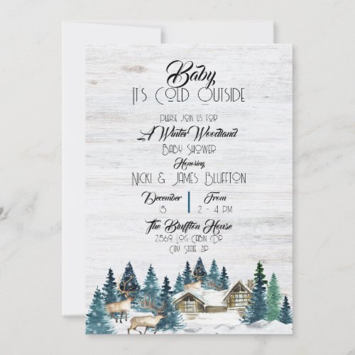 Baby its cold outside baby shower invite