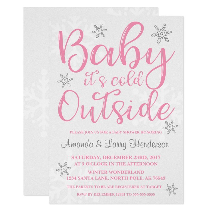 baby it's cold outside baby shower invites