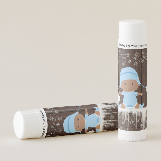 Baby Its Cold Outside Baby Shower Lip Balm Favor (Front)
