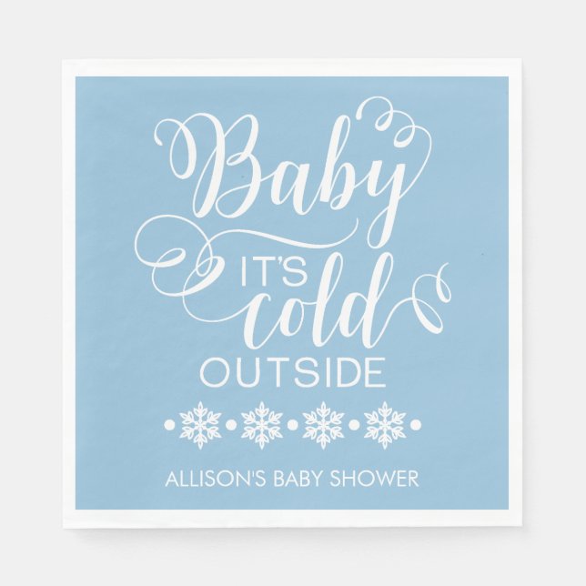 Baby It's Cold Outside Baby Shower Napkin (Front)