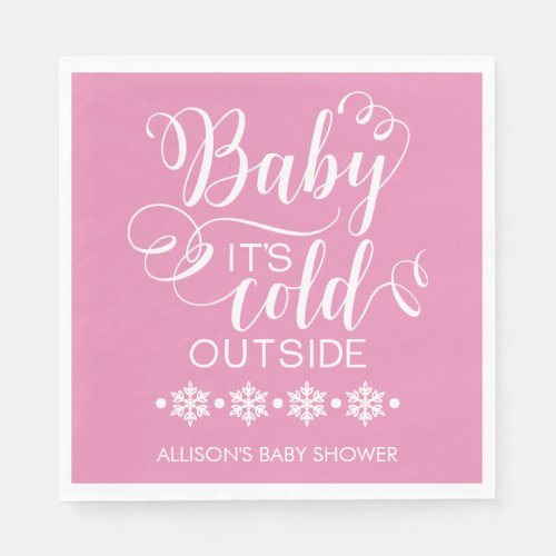 Baby Its Cold Outside Baby Shower Napkin