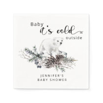 Baby its cold outside baby shower napkins