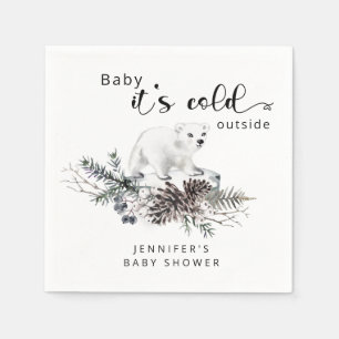 Baby its cold outside baby shower napkins