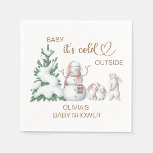 Baby its cold outside. Baby Shower Napkins