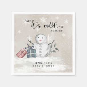 Baby its cold outside baby shower napkins