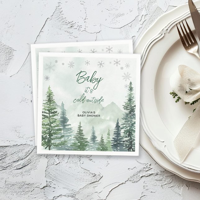 Baby it's Cold Outside Baby Shower Napkins (Creator Uploaded)