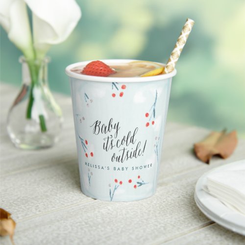 Baby its cold outside baby shower  paper cups