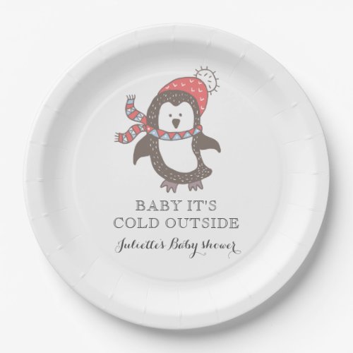 Baby Its Cold Outside Baby Shower Paper Plate