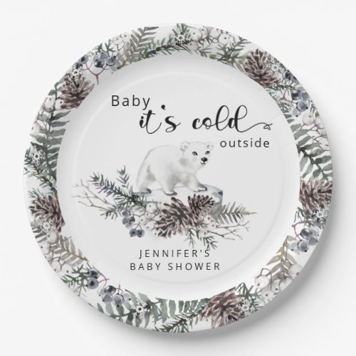 Baby its cold outside baby shower paper plates