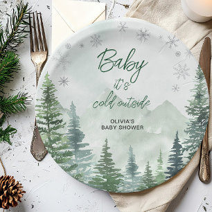 Baby it's Cold Outside Baby Shower Paper Plates