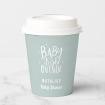 Baby it's cold outside baby shower party  paper cups