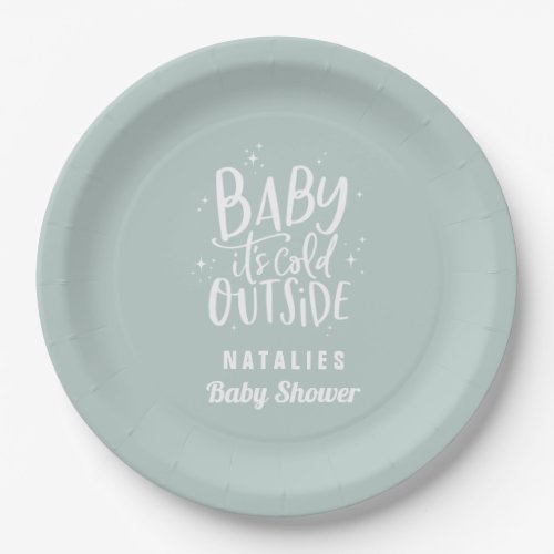 Baby its cold outside baby shower party  paper plates