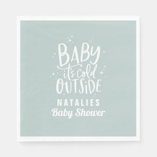 Baby its cold outside baby shower party square  napkins