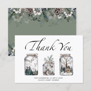 Baby its cold outside baby shower thank you card